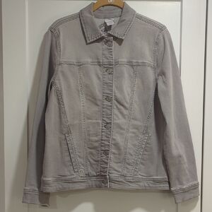 Chico's Light Gray Jean Jacket